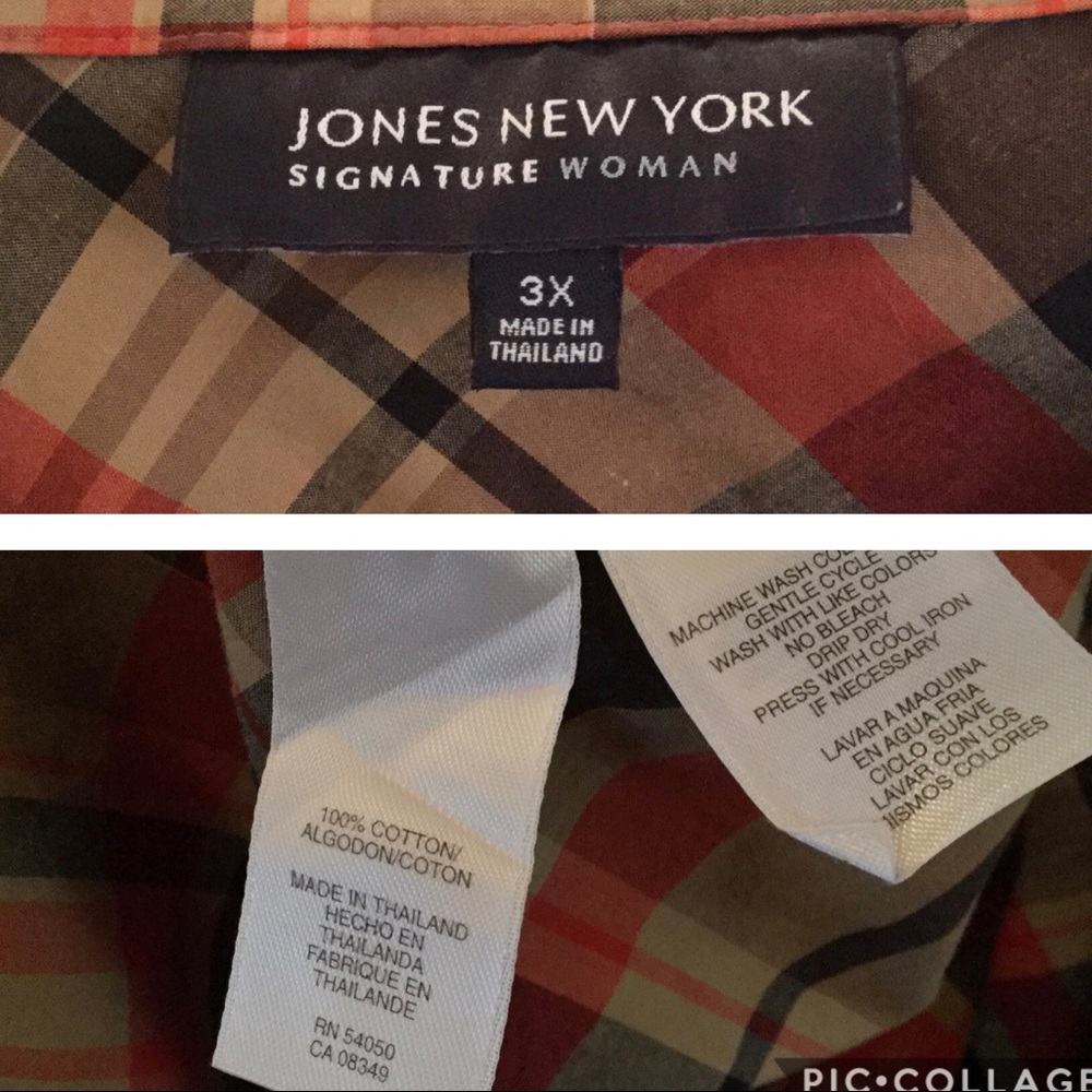 Plaid Button Down W/ Button Up Sleeves - image 4